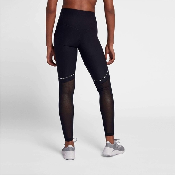 Nike Women’s Power JDI Training Black Leggings with Mesh Panels Black Size M - Picture 3 of 12